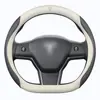 Adecuado para Cubierta de Volante de Tesla Model 3 Model Y Model X Cubierta de Manija de Cuero Universal para Coche para Todas las Estaciones para Mujeres
