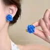 Brincos de Flor 3D Xiaohongshu Atacado S925 Frescos e Doces Design de Nicho Brincos Modernos Versáteis para Mulheres