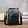 9006 Venda Direta de Fábrica Bolsa de Ombro Masculina de Couro Vintage com Grafite de Árvore Bolsa Transversal Masculina de Couro Genuíno Mochila para Dropshipping Transfronteiriço