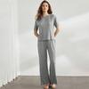 Conjunto de Roupa de Casa Europeu e Americano Simples e de Alta Qualidade para Outono e Inverno de 2026 Que Pode Ser Usado Fora, Conjunto Casual de Duas Peças para Trabalho para Mulheres