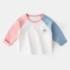 Camiseta para Bebê Primavera e Outono Casual Top Bebê Menino Desenho Animado Fofo Roupas Crianças Menina Roupas de Primavera Estilo Ocidental Camiseta Básica Tendência 3