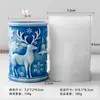 Jiahuimei Enfeites de Decoração de Natal Molde de Silicone DIY Floco de Neve de Natal Ferramenta de Moagem para Vela Cilíndrica de Aromaterapia