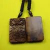 Colgante Adorno de Madera de Azufaifo Golpeada por el Rayo Cabeza de Tigre, Amuleto Tabú de Lagerstroemia, Pieza de Mango Finamente Tallada con Marca de Rayo, Joyería Puramente Tallada a Mano
