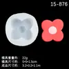 Molde de silicona de flor de cinco pétalos tamaño DIY flor de cuatro pétalos accesorio de material de yeso para aromaterapia de coche Molde Goteo de pegamento Arcilla