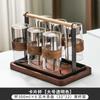 Juego para el Hogar de Vasos de Vidrio Estilo Tarjeta Borosilicato Alto Resistente al Calor Gran Capacidad Anillo de Madera de Gama Alta Taza de Té Antiescaldado