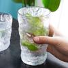 Copa Glaciar Nórdica de Alto Valor de Color Vaso para Agua Doméstico de Vidrio con Patrón Glaciar Copa para Vino Tinto Copa para Jugo Copa para Cerveza