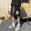 Shorts Masculinos Ins Calças Esportivas de Verão Modernas Estilo Americano Moderno Retrô Shorts Cinco Pontos Estilo Japonês de Hong Kong Soltos Casuais