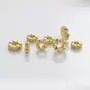 Alta retenção de cor ouro 14K acessórios de joias diy micro cravejado zircônia pulseira contas pulseira espaçador 18K material artesanal