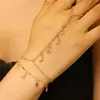 Pulsera de cadena transfronteriza europea y americana estilo ins simple perla cadena de amor multicapa cadena de dedo aleación pulsera de dedo