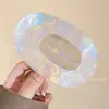 Pinza para el pelo de estampado a cuadros para mujer, nuevo modelo 2026, pinza ovalada hueca para la parte trasera de la cabeza, pinza de pico de pato grande, accesorio para el cabello de alta gama