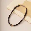 Pulseira de Madeira em Cinza Fumaça Roxo, Pulseira Simples de Círculo Duplo Estilo Novo, Realça a Tez, Sensação de Luxo, Versátil para Casais, Pulseira Empilhável Estilo Ins