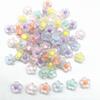 Novas Contas Florais Foscas Acrílicas Transparentes em Contas Pequena Margarida Colorida Pulseira Adorno de Cabeça Corrente para Celular Contas Soltas DIY