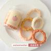 Paquete de 5 Sets de Lazos para Toalla de Niña Dulce Color Macarrón Donut Alta Elasticidad Sin Pelusa Lindos Accesorios para el Cabello