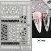 Adesivo de unha novo transfronteiriço cor quente japonesa borboleta camélia flor de dente-de-leão adesivo de unha