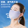 Marca Verano Exterior Seda de Hielo Mascarilla Protectora Solar para Mujer, Verano Protección UV Mascarilla Parasol, Mascarilla Facial para Ciclismo