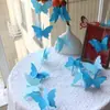 Guirnalda de Papel Mariposa Tridimensional 3D Decoración de Fiesta de Cumpleaños Cadena de Papel Mariposa Colorida Decoración de Habitación Sala de Estar