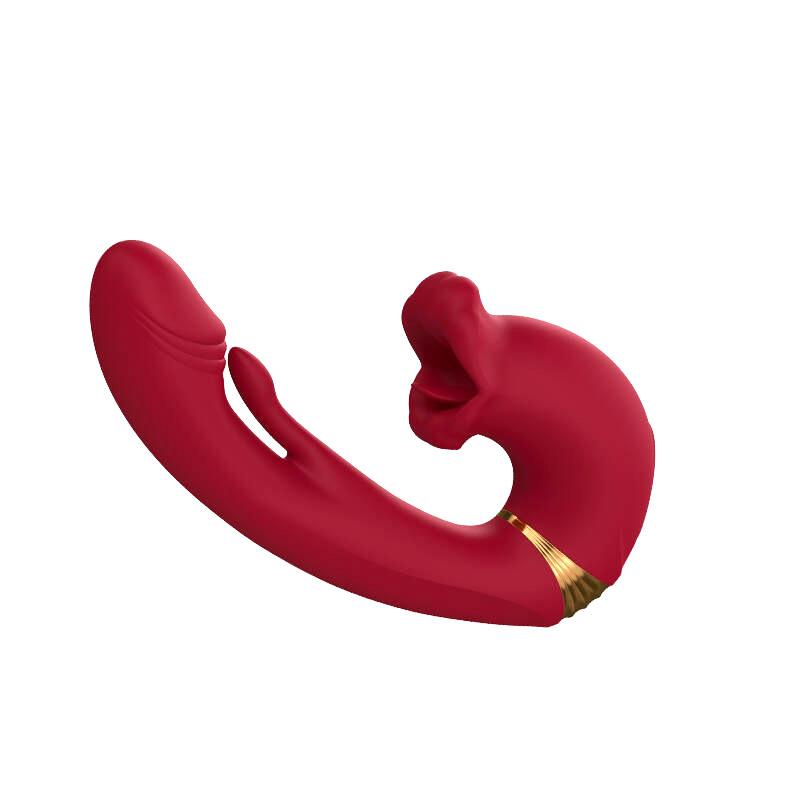 8口爱精灵震动棒多频舌舔穿戴g点刺激玩具女用自慰器成人情趣用