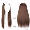 Peluca de Cabello Liso Largo para Mujer, Postizo Invisible Sin Costuras de Una Pieza, Extensión de Cabello Realista, Postizo en Forma de U, Flequillo Lateral