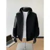 Sudadera con Raya Americana para Hombre Otoño Invierno Nuevo Estilo Tendencia de Moda Deportiva Holgada Casual Sudadera con Capucha Chaqueta para Hombre de Moda