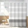 Cortina de Ducha Estilo Borla, Impermeable y Resistente al Moho, Cortina de Baño con Estampado de Rayas Moderno y Sencillo, Tamaño y Patrón Personalizables