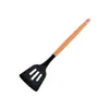 Juego de Utensilios de Cocina de Silicona con Mango de Madera Juego de 12 Piezas Apto para Contacto con Alimentos Antiadherente Pala para Cocinar Pala para Hornear