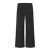 Calça Western Casual Masculina Marca Trendy de Rua Estilo Vibe Senso de Design Braguilha com Zíper Lateral Cor Sólida Versátil Solta Calça Longa