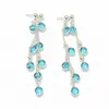 Pendientes de Borla de Racimo de Uva Super Flash para Mujer, Pendientes de Diseño de Nicho de Lujo Ligero, Pendientes de Botón Únicos y Muy Bonitos