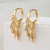 Aogu Europeo y Americano Ins Trendyy Aretes de Rayo para Mujer Cobre Chapado en Oro de 18K Zircón Nicho Aretes Personalizados Producto Nuevo Transfronterizo