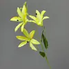Flor Artificial de Narciso e Lírio em Haste Única, Flor Artificial para Decorações de Casamento, Arranjos de Corredor, Decoração de Fundo de Palco