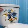 MS7167 Creativo Azul Flor de Phnom Penh Pegatina para Inodoro Cubierta de Inodoro para Baño Pegatina Decorativa Fea Autoadhesiva