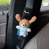 Almohadilla de hombro para cinturón de seguridad de oso lindo, protector creativo anti-estrangulamiento para cinturón de seguridad, accesorio interior de coche