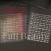 FULL BEAUTY Nuevas Pegatinas Transfronterizas para Uñas Estilo Caballero Retro Bigote Negro y Dorado Línea Minimalista Pegatinas para Uñas