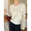 Suéter Básico de Tricô Amarelo com Gola Redonda para Mulheres, Novo Estilo Primavera e Outono 2026, Suéter Interno Inspirado em Chanel, Caimento Solto, Top Emagrecedor