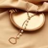 BZ1529 Corrente de Dedos com Corrente de Pérolas Simples Boêmia Europeia e Americana Pulseira de Metal Tendência Criativa para Mulheres