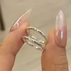 Viva La Vida, Larga Vida a la Vida, Anillo de Esmalte con Letras, Vive el Momento Presente, Anillo para el Dedo Meñique, Anillo Ajustable, Xiaohongshu