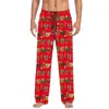Pantalones de pijama de algodón imitación con estampado 3D, europeos y americanos, transfronterizos, casuales para el hogar, para hombre y mujer, con cordón, bolsillo lateral con solapa, pantalones para el hogar, pantalones