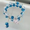 Arco-íris de verão ~ cor pequena e fresca dopamina nicho atacado doce arco-íris estrelas pulseira de corda elástica pulseira