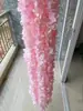 Largo 120cm Encriptado Ratán de Hortensia Multicolor Flor de Glicina Suministros de Decoración para Bodas Descuento por Cantidad Grande Blanco Puro Blanco Leche