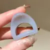 Pinza Pequeña de Semicírculo Hueco para Mujer, Gama Alta 2025 Nuevo Pinza Tiburón para Cola de Caballo Alta Pinza Lateral Pinza para Cabello Semirecogido Accesorios para el Cabello Verano