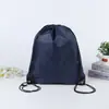 En stock Paquete de Poliéster en Blanco Bolsillo de Paquete Mochila con Cordón Publicitaria Deportiva para Maratón Mochila de Almacenamiento Deportiva Bolsa Impresión