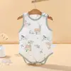 Body de Bebê, Algodão Puro Verão Fino Sem Mangas Pijama Triângulo de Bebê, Macacão Sling para Recém-nascido