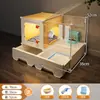 Gaiola para Coelhos de Uso Doméstico, Grande Abrigo Interno para Dormir para Coelhos, Porquinhos-da-Índia, Coelhos Anões, Villa Estilo Todas as Estações