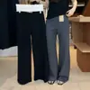 Colección de Comercio Exterior Thirteen Lines Otoño/Invierno 2026 Tela Básica de Cobre Amida Pantalones Casuales de Cintura Alta Adelgazantes para Mujer