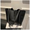 Bolsa Tote Estilo Coreano Grande Capacidade Cor Pura Satchel Simples Bolsa Sogra 2024 Bolsa de Ombro Moda Primavera Nova Bolsa Feminina