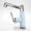 Torneira de Pia de Aço Inoxidável de Alta Qualidade com Bica Giratória, Água Quente e Fria, Rotação Universal, Torneira para Lavatório de Banheiro