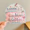 Novas Peças de Nail Art Sanrio para Crianças Elfo da Chuva Kuromi Unhas Usáveis para Meninas Adesivos de Unha Autoadesivos para Meninas de 5 a 12 Anos