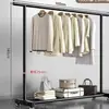 Simple tendedero de piso para secar ropa para uso doméstico, perchero móvil para dormitorio, tendedero interior, perchero de una barra para dormitorio