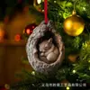 Decoraciones Navideñas Transfronterizas de Búho y Mapache Nuevas, Adornos para Árbol de Navidad, Colgantes Pequeños Planos 2D Acrílicos