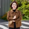 Colección de otoño e invierno transfronteriza: elegantes y estilosos tops rojos nuevos, abrigos de lana de doble cara y prendas de abrigo de talla grande para mujeres de mediana edad y mayores