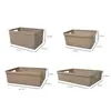 Cesta de Armazenamento de Rattan Sintético Aishangli Home Cesta Plástica Trançada para Artigos de Mesa Roupas Sujas Cesta de Armazenamento